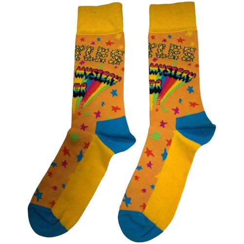 Beatles Magical Mystery Tour (US Men’s Shoe Size 8-12) Socks Orange - Les Beatles, Paul McCartney, John Lennon, RIngo Starr, George Harrison Beatles Magical Mystery Tour (US Men's Shoe Size 8-12) Socks Orange