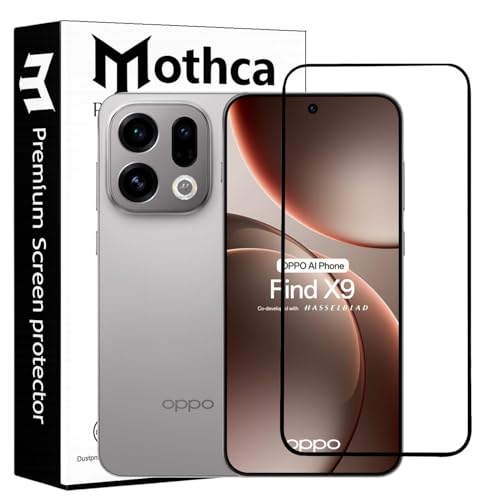 Image of Mothca Advance Military-Grade Tempered Glass Screen Protector Compatible for OPPO Find X9 5G with Edge to Edge Coverage - Case Friendly, Anti-Scratch & Bubble-Free Installation Kit