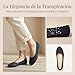 Imagen de GLAMORA Bailarinas Manoletinas Caladas Mujer Zapatos Planos Transpirables Tejido Flexible Puntera Redondeada Suela de Goma Cómodos Ligeros Bailarinas Verano navy-37