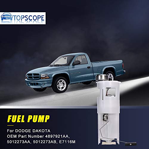 Topscope Fp7116M - Fuel Pump Assembly E7116M Fits 1997 1998 2000 2001 2002 2003 Dodge Dakota(2 Door Extended Cab Pickup & W/22 Gal. Tank) #TOP5