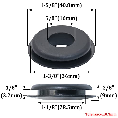 Ibroprat Glad Hand Seal, 20Pcs Gladhand Washers Rubber Seals Black Gasket Elastic Grommets For Semi Trucks Trailers Brake Air Hose Parts Number 10028 #TOP5