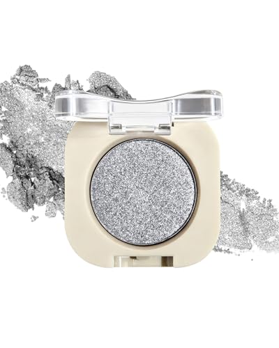 SUMEITANG Sleek Silver Grey Shimmer Eyeshadow - Icy Metallic Finish for a Modern Smoky Eye Highly Pigmented & Blendable Formula for Evening Gothic & Costume Makeup