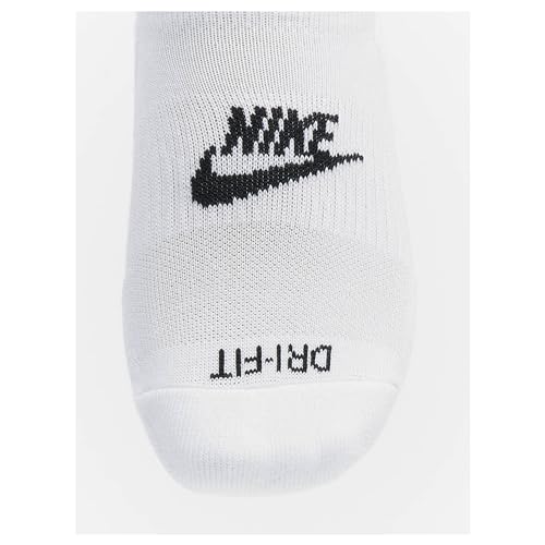 Nike Everyday Plus Cushioned Footie Socks White | Black Large4