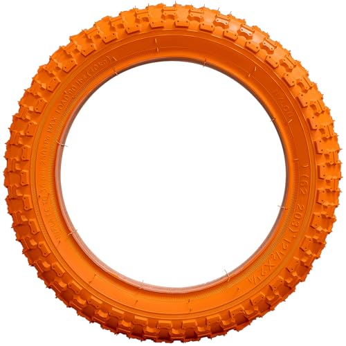 YunSCM 2Pcs Orange Kid Bike 12.5 Zoll Fahrradreifen 12 ½ X 2 ¼ Mantel 62-203 und 2Pcs 12/12.5 Zoll Schlauch AV32mm Ventil kompatibel Stadt/… – Ansicht 6