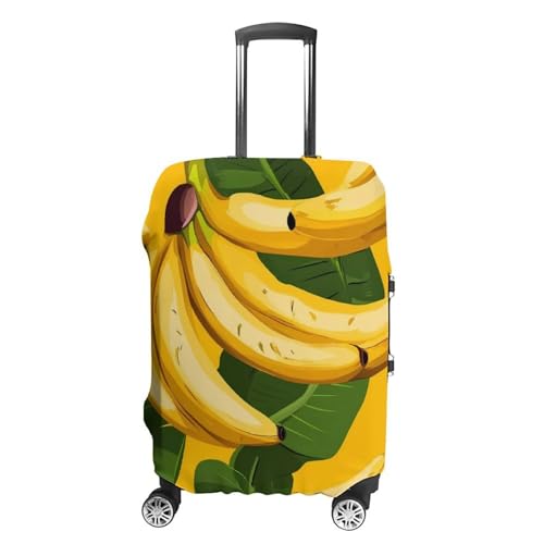 Banana Print Travel Luggage Cover Suitcase Protector Baggage Covers for Men Women L