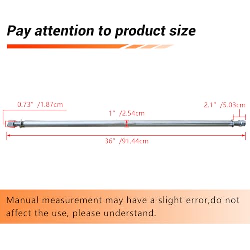 Image of Axle 1 inch Diameter 36 inch Steel Axle Rod With 1 inch to 3 /4 inch Step-Down & 3 /4-16 Fine Thread 1 /4 inch Keyway For ATV Go-Karts Quads Dune Buggies
