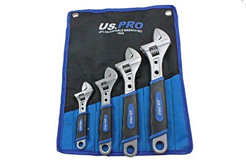US Pro Tools, set di 4 chiavi inglesi regolabili da 15,2 cm, 20,3 cm, 25,4 cm, 30,5 cm, 1835