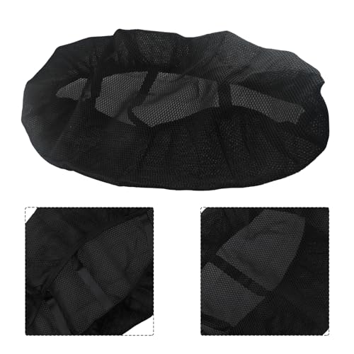 Funda de asiento para motocicleta negra con malla transpirable 5