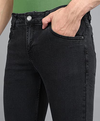 Image of Urbano Fashion Men's Regular Fit Mid Rise Washed Jeans Stretchable