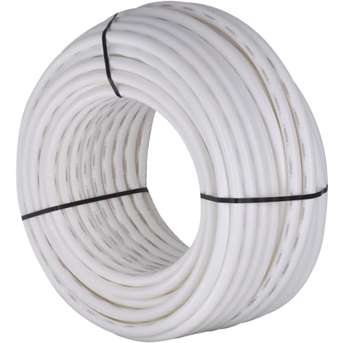 Image of SharkBite 1 Inch x 300 Feet White PEX-B, PEX Pipe Flexible Water Tubing for Plumbing, U880W300