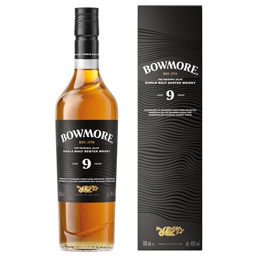 Bowmore 9 Jahre, Islay Single Malt Scotch Whisky, mit Geschenkverpackung, fruchtig und subtil...