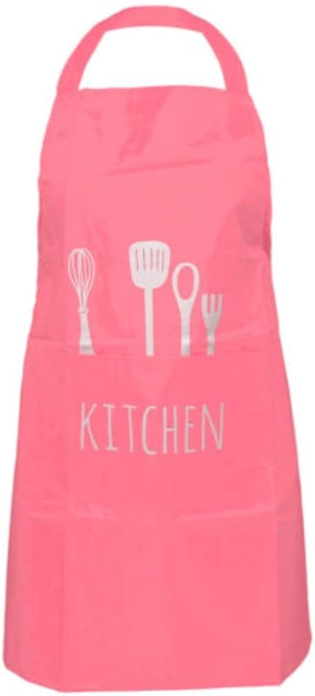 DIVINE HOME Waterproof Full Size Unisex Kitchen Apron with Adjustable Neck Strap (Multicolor)