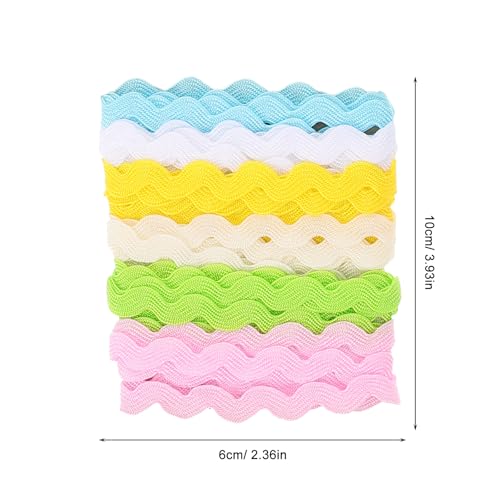 exceart 2 ric rac ribbon roll 8mm rick rack trim braid woven trim ribbon tape for sewing wrapping crafting wedding baby shower party sewing rick rack decoration ric rac 6 yards