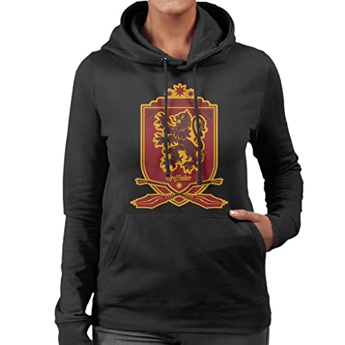 All+Every Harry Potter Gryffindor Quidditch Crest Women's Hooded Sweatshirt Black
