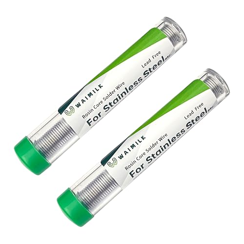 New Formula Lead Free Rosin Core Solder Wire for Stainless Steel,Al,Zn,Fe,Cu etc..(1.4oz/2pack)