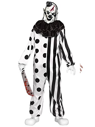Fun World Unisex-Adult's Killer Clown Teen Cstm, Multi, Standard