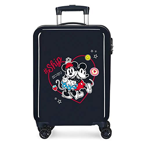 Valise de cabine Disney Always Be Kind bleue rigide 55cm bagage à main 4 roues