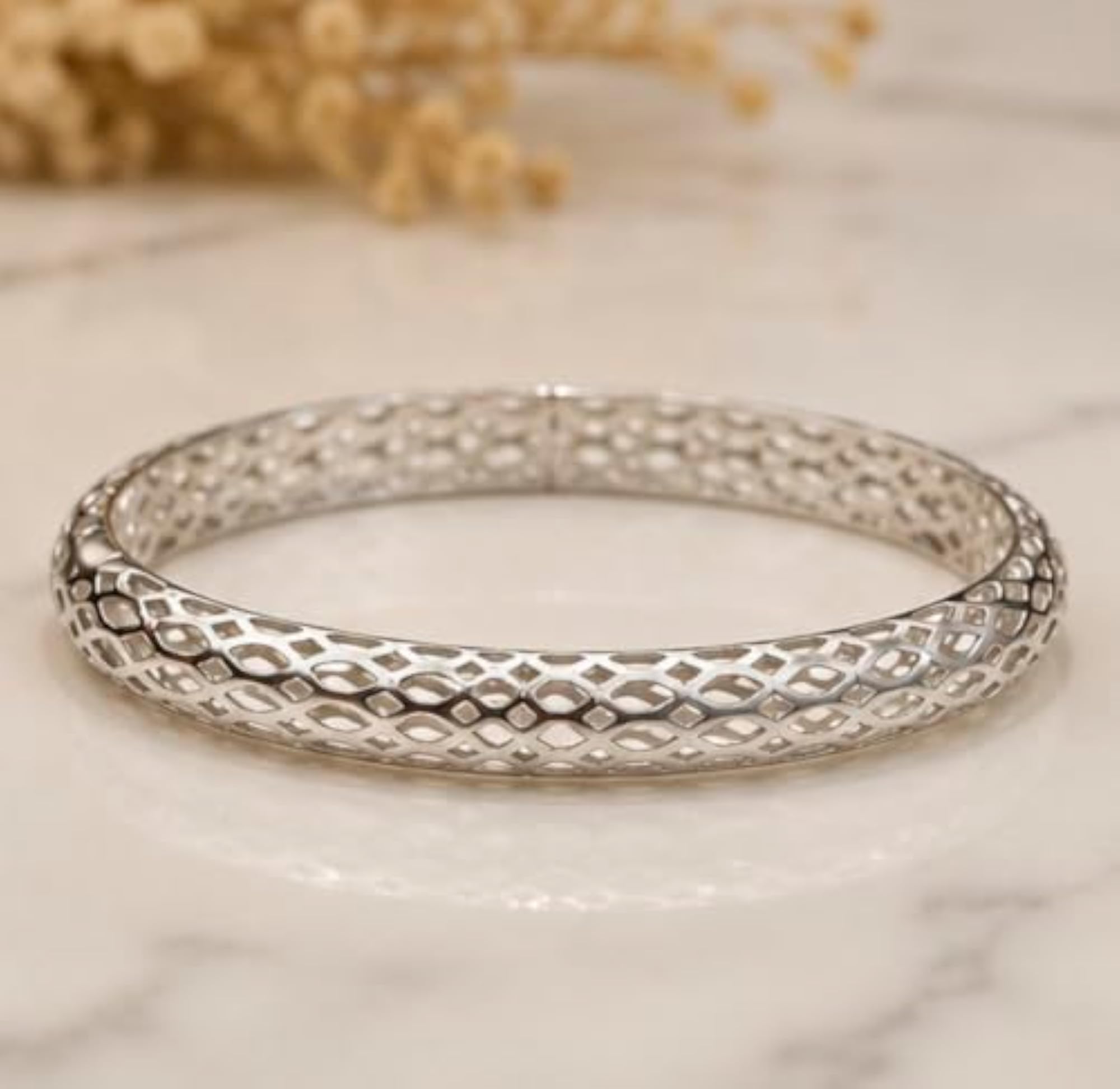 Women's 925 Sterling Silver Rhodium Plated Bracelet