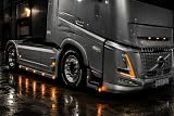 2-tlg. Seitenprofil aus verzinktem Stahl mit 10 verkabelten Amber-LEDs pass. für Volvo Fh4-FH5-Aero