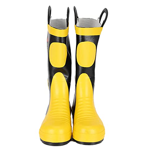 Leapiture Fire Fighting Safety Boots (42, Yellow)