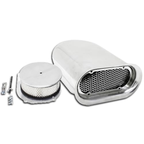 Cobra-Tek Hilborn Style Single 4 Barrel Hood Scoop Smooth Polished Aluminum