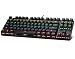 CHONCHOW Rainbow LED Backlit Mechanical Gaming Keyboard Wired USB Compact 87-Keys Blue Switches Mechanical RGB Gaming Keyboard for Windows PC Gamers(Black)