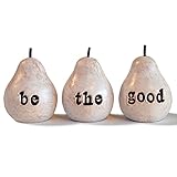 be The Good Pears Gift/ 3 Handmade Farmhouse Rustic Pears | Housewarming Gift | Tabletop Decor | Inspirational Home Decor