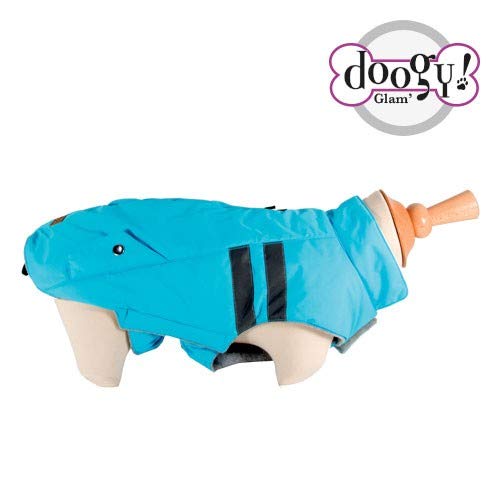 Doudoune flashy bleu taille T25 pour chien veste chaude d'hiver