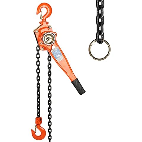 Nisorpa 1-1/2Ton Kettenblock Hebel Hebel Hebel 6M 3306Lbs 20ft Heavy Duty manuelle Hebel Kettenzug Hebel mit Haken Ratsche Kettenblock Hebel Kommen entlang Pulley für Lagertransport Industrielle Cover