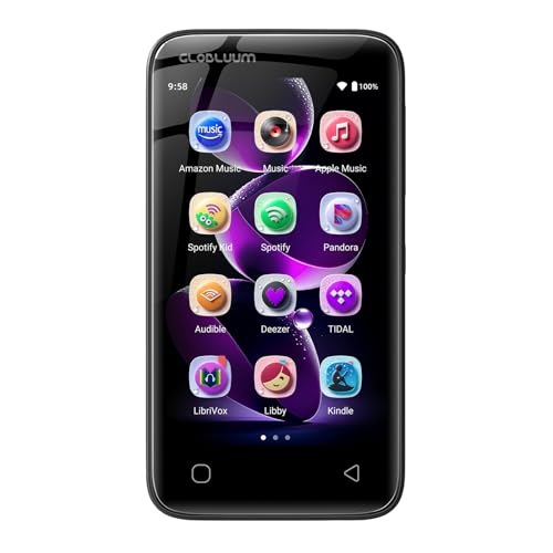 160GB MP3 Player with Bluetooth 5.0 and WiFi, Music Player with Spotify, Audible, Amazon Music, Pandora, Libby, Spotify Kids, 4" Touchscreen Android MP4 Player with HiFi Sound, FM Radio (Black) - Image 9