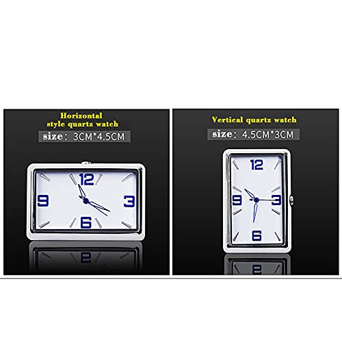 Ihreesy Self-Adhesive Car Clock,Quartz Analog Car Dashboard Time Mini Vent Clocks Watch Universal Electronic Pocket Clock Interior Decor For Car Boat Suv,Novelty Style #TOP1