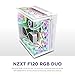 NZXT F120 RGB Duo - 120mm Dual-Sided RGB Fan – 20 Individually Addressable LEDs – Balanced Airflow and Static Pressure – Fluid Dynamic Bearing – PWM Control – Anti-Vibration Rubber Corners – White