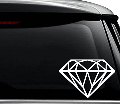 Diamond Jewelry Decal Sticker For Use On Laptop, Helmet, Car, Truck, Motorcycle, Windows, Bumper, Wall, and Decor Size- [6 inch] / [15 cm] Wide / Color- Gloss White