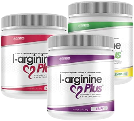 #1 L-Arginine Plus - Multi Flavor 3-Pack - Support for Blood Pressure, Cholesterol, Energy, Blood Flow, Muscle Development & More - #1 L-arginine Supplement - Get 1 Bottle of Each Flavor
