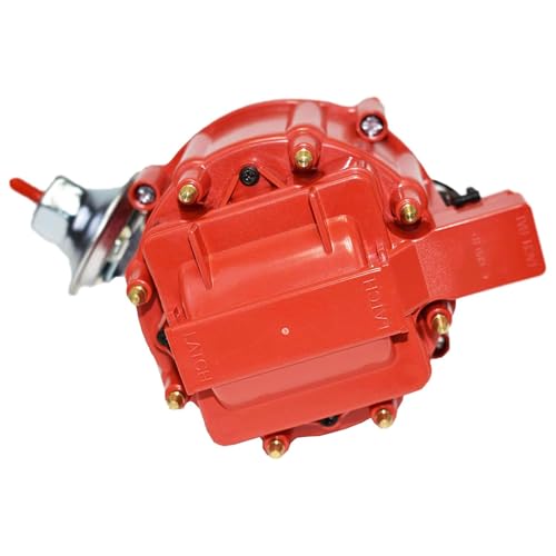 A-Team Performance - Complete HEI Distributor 65,000 Coil Auto Parts Replacement - Compatible with SBF Small Block Ford 260 289 302 5.0 One Wire Installation Red Cap - Thumbnail 4