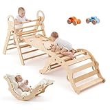 VEVOR Kletterdreieck, 9-in-1 Kletterspielzeug, mit Holzautos...