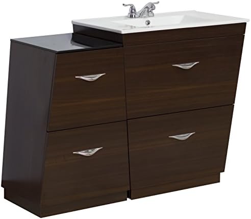 American Imaginations AI-2-1264 Modern Plywood-Melamine Vanity Set, 40.5-Inch x 18.5-Inch, Wenge Finish