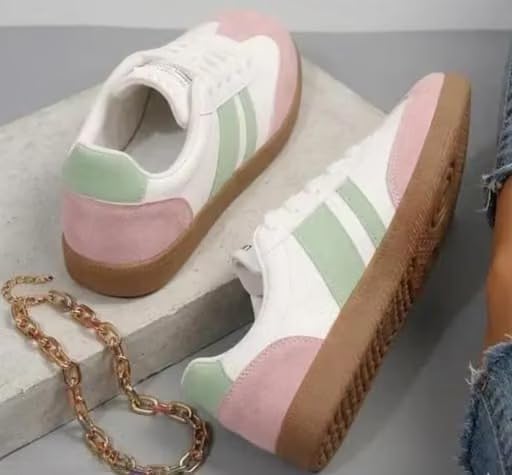 Image of Casual Sneaker Shoes for Women | Soft Cushioned Insole | Sneakers for Woman | Lightweight | Comfortable | Stylish, Trendy Girls and Women Sneakers with Laces