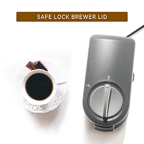 Chulux Single Serve Coffee Brewer For Pod Capsule With 12 Ounce Built-In Water Tank,800 Watts,Gray #TOP6