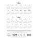 Carousel Worldwide, Red & Black Monthly Engagement Portrait 2026 A4 Wall Calendar