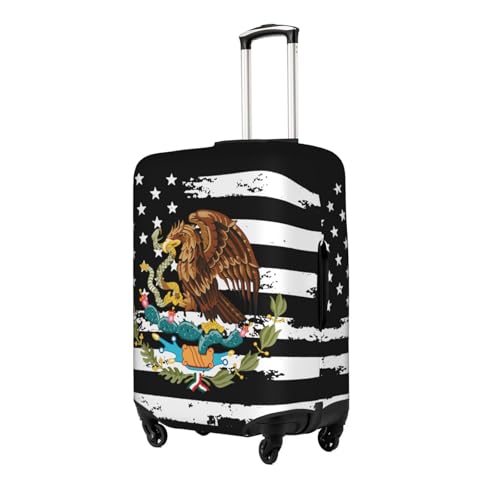 Travel Luggage Cover Vintage America Mexico Mexican Flag Fashion Washable Baggage Suitcase Protector Fit For Luggage X-Large2