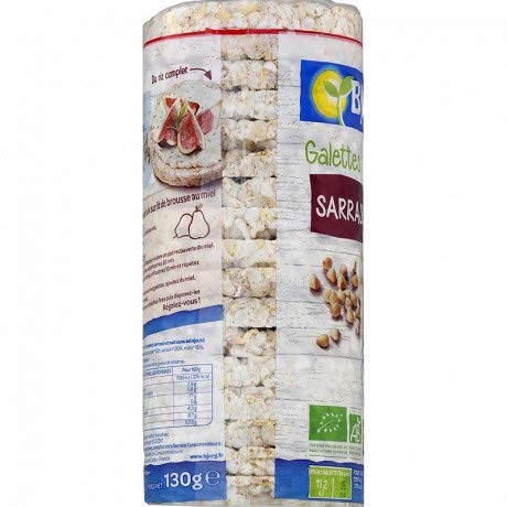 BJORG - Galettes Au Sarasin Sans Sel Bio Sans Gluten 130G - Lot De 4 - livraison offerte