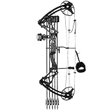 MOTION ZEUS Lightweight Compound Bow Package Fully Adjustable for Adults and Teens,23.5