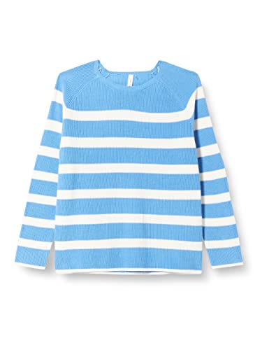 GERRY WEBER Edition Damen 978006-44701 Pullover, Blau/Ecru/Weiss Ringel, 38