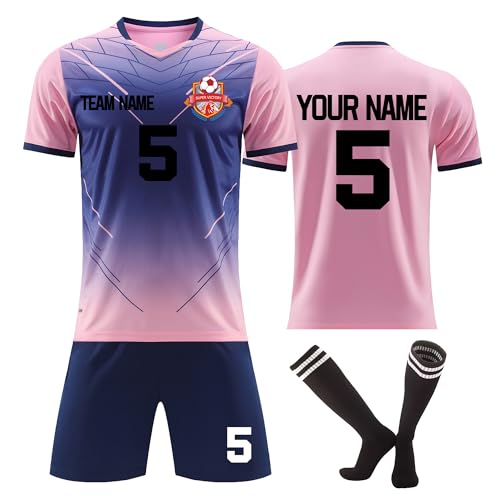 Faletony Personalisiertes Fussball Trikot Kinders Erwachsene Fusstball...