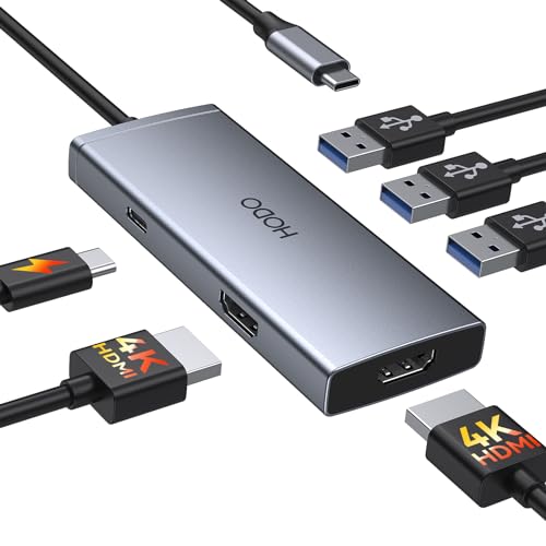 Image of USB C Docking Station Dual HDMI Monitor 4K 60 Hz USB C to Dual HDMI Adapter