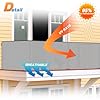 TANG 3' x 12' Balcony Privacy Screen Fence for Apartment Deck Railing, 200GSM Heavy Duty Block Outdoor Privacy Fencing Cover for Patio Porch Backyard Screens, Gray #4
