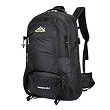 pedkit Mochila 60L à prova d'água para acampamento ao ar livre, Trekking, Ciclismo e Escalada. Mochila Esportiva Unissex Preta com 62 cm de altura e 60L de capacidade.