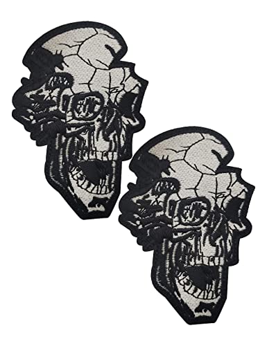 AliPlus 2PCS Skull Patches Luminous Morale Patch Hook and Loop