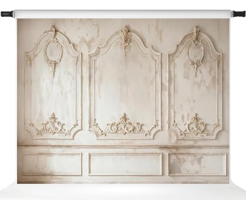 Toile de fond gris blanc Kate 2,1x1,5m pour mur classique intérieur